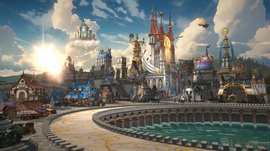 A gleaming temple in the sunlight in Heroes Of Might & Magic: Olden Era