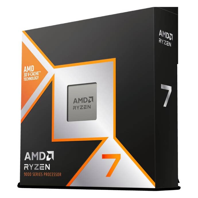 AMD RYZEN 7 9800X3D 8-Core, 16-Thread Desktop Processor on a white background