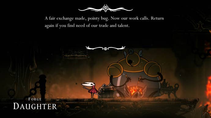 Hollow Knight: Silksong screenshot showing you in conversation