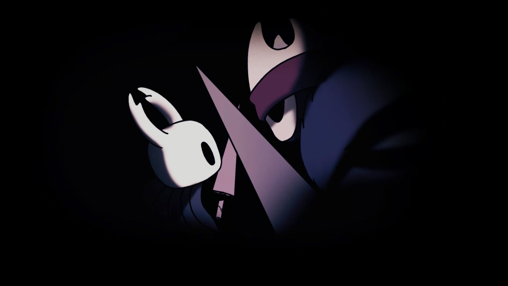 Hollow Knight matches blades with a Nailmaster in this cut scene from Hollow Knight. - 1
