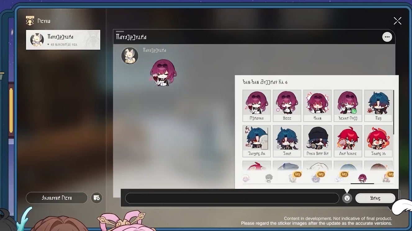 Phone menu selecting emoji stickers.