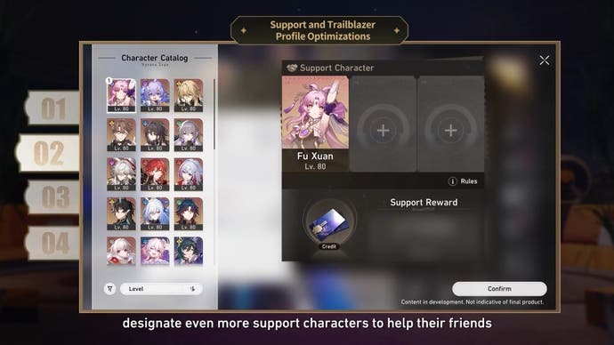Three support characters added to Trailblazer profile in Honkai Star Rail 2.0.