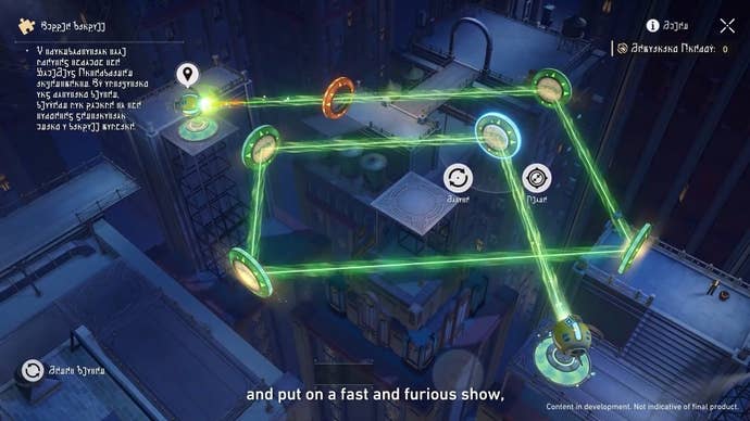 Hanu’s Prison Break event pinball puzzle gameplay showing matching up green lasers in Honkai Star Rail 2.0.