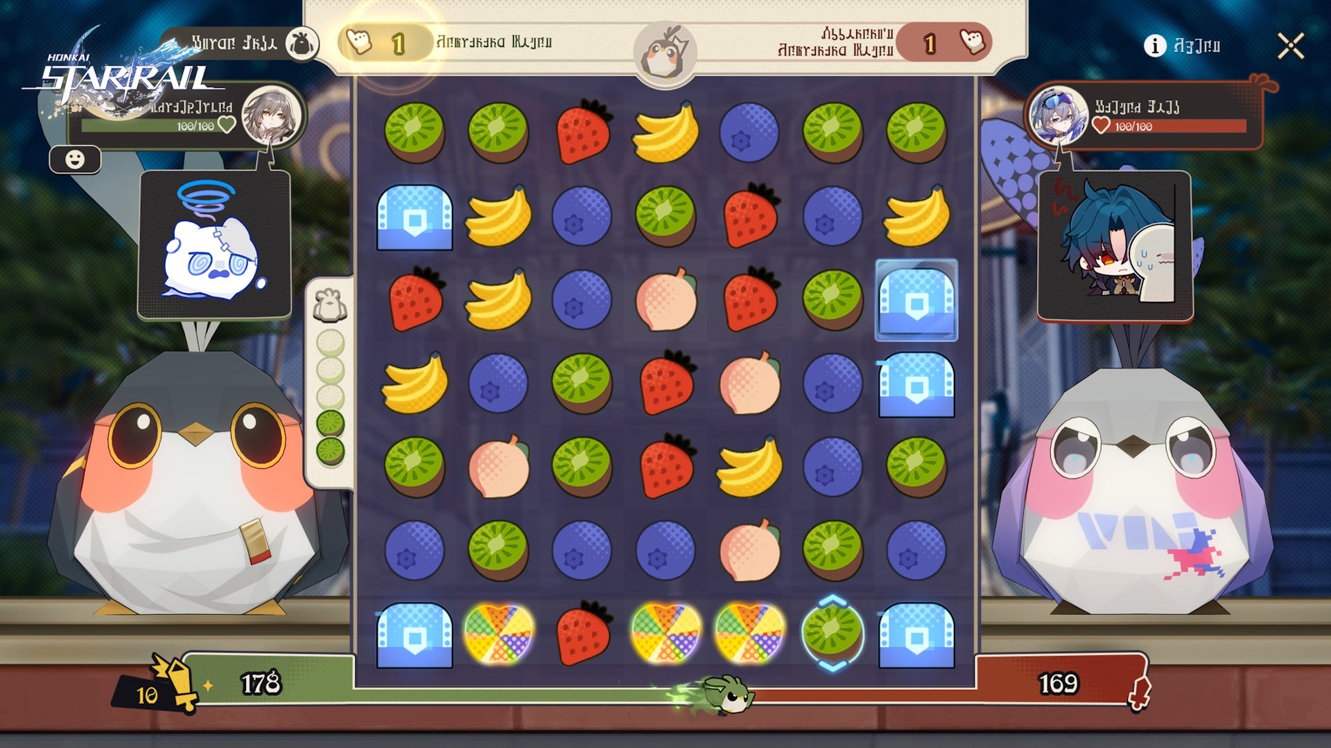 A match-three mini-game in Honkai Star Rail called Origami Bird Clash.