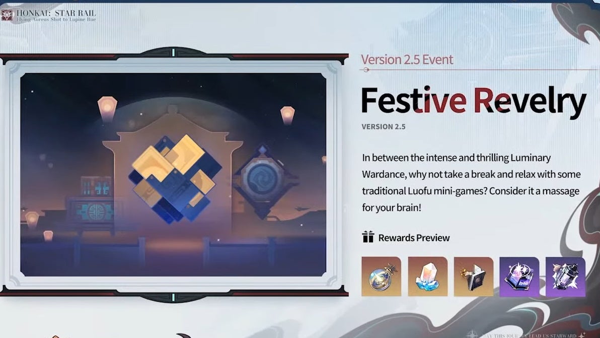 Festive Revelry event details and rewards for Honkai Star Rail in version 2.5.