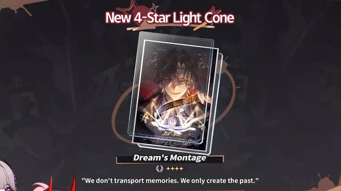 Details andpicture of the Dream’s Montage Light Cone in Honkai Star Rail.