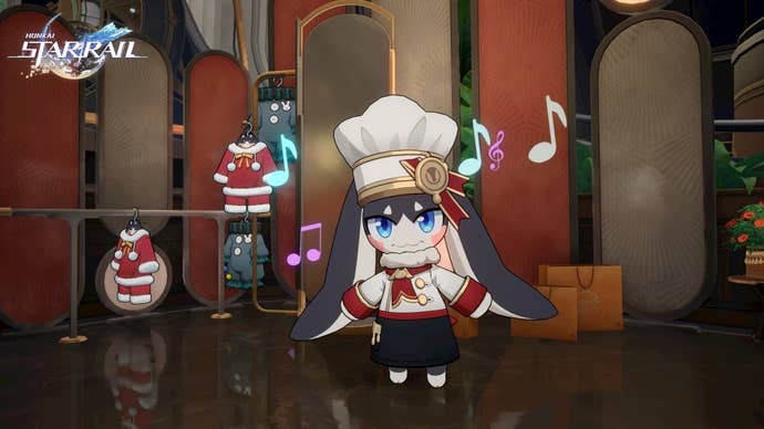 Pom Pom in their new chef outfit in Honkai Star Rail.