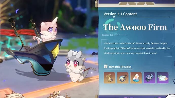 The Awooo Firm event details for version 3.1 of Honkai Star Rail.