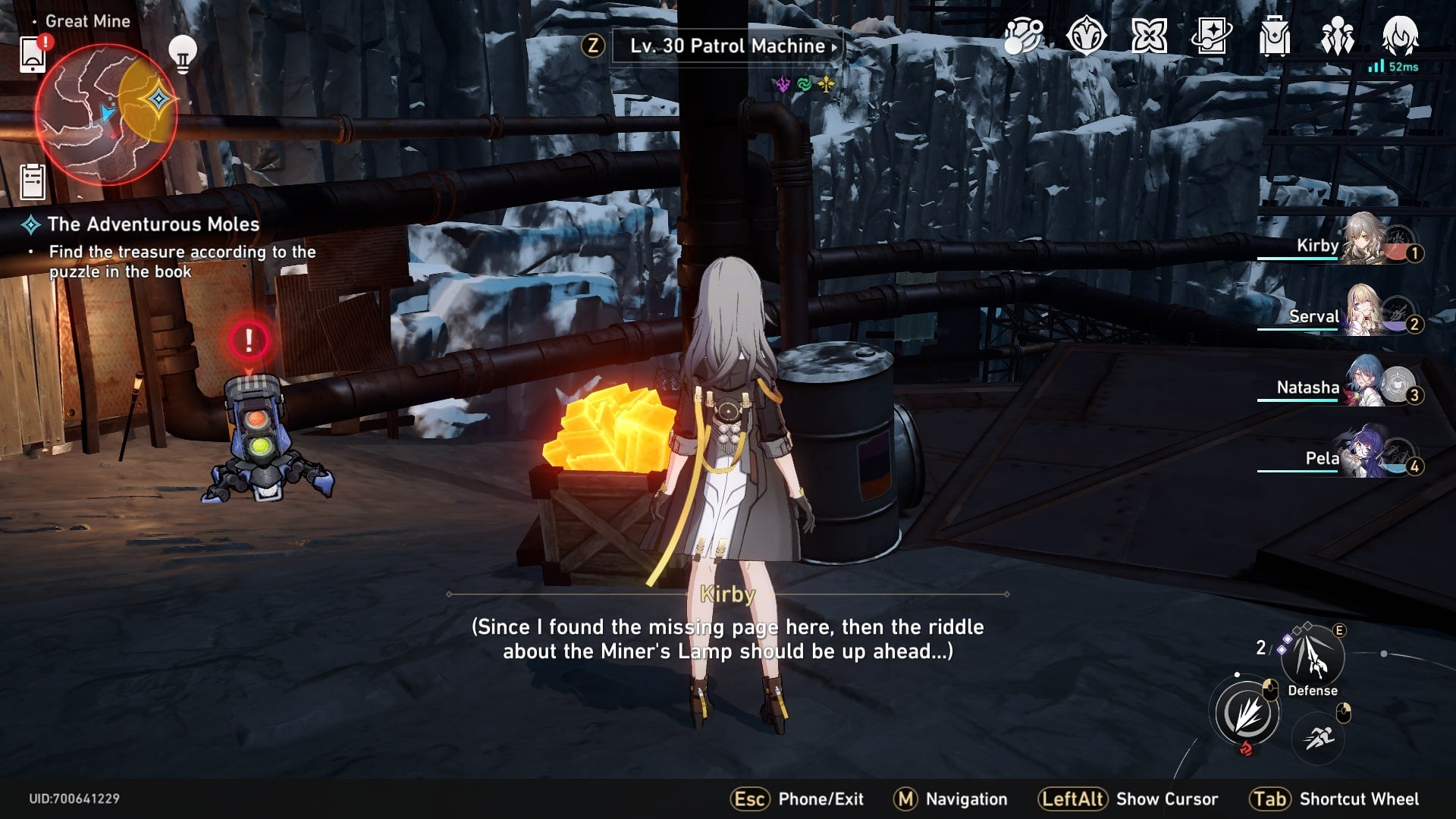 The location of one of the Adventurous Moles pages in the Great Mine of Honkai Star Rail