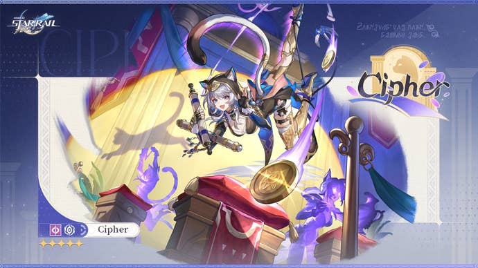 Drip marketing for Cipher in Honkai Star Rail.