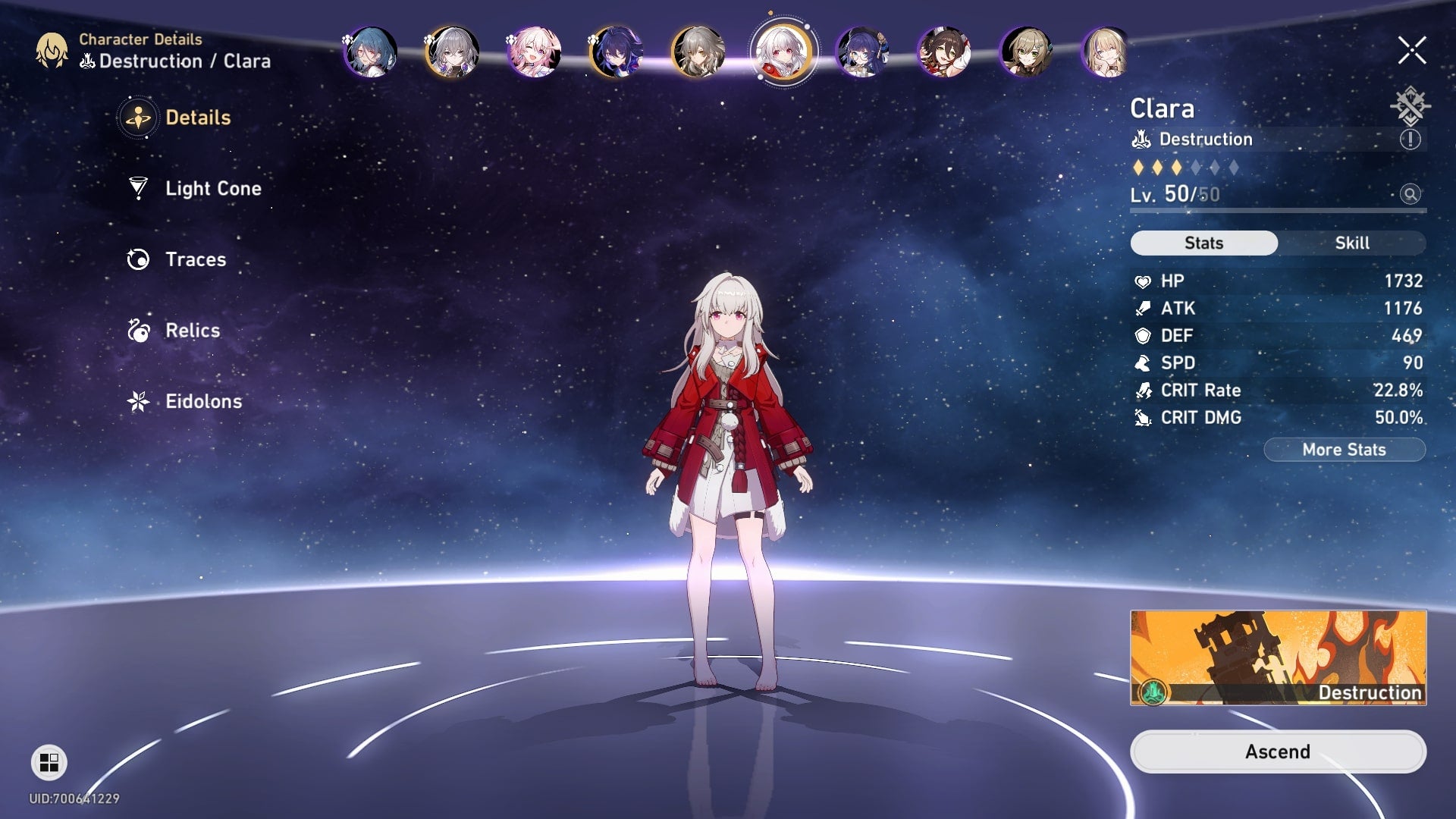 Clara's character details in Honkai Star Rail - 3