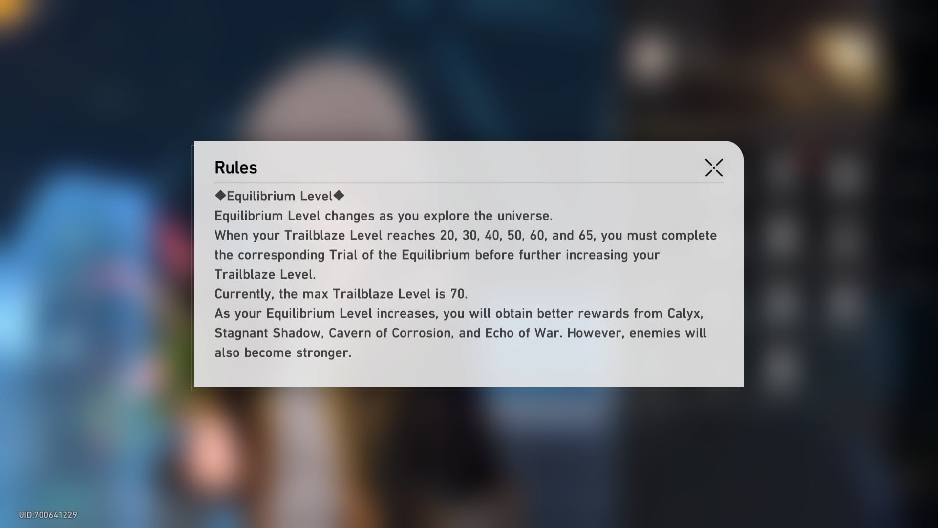 An in-game explanation of how Equilibrium Level works in Honkai Star Rail - 3
