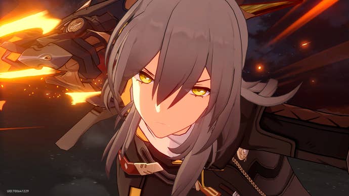 The Fire Trailblazer uses their ultimate in Honkai Star Rail