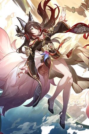 Cropped splash art of Fugue, Tingyun’s 5-Star form, in Honkai Star Rail.