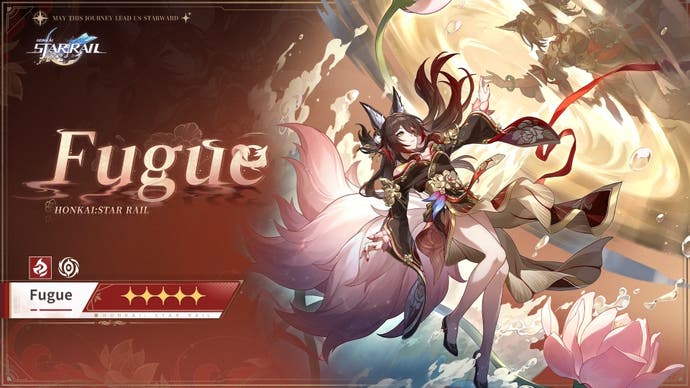 Drip marketing for Fugue, Tingyun's 5-star form, for Honkai Star Rail.