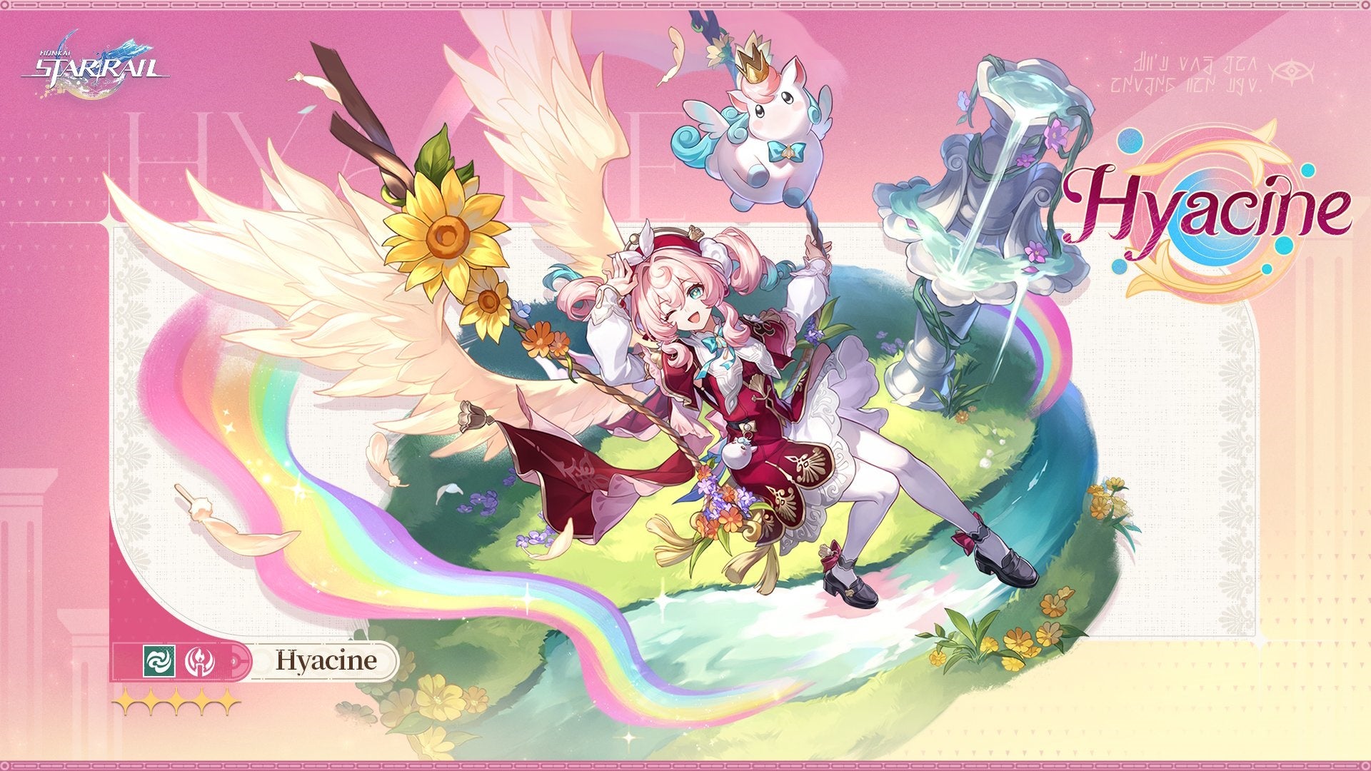 Drip marketing for Hyacine in Honkai Star Rail.