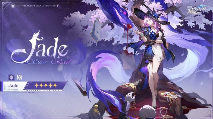 Drip marketing for Jade in Honkai: Star Rail.