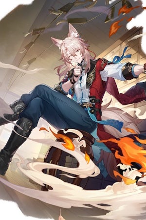 Cropped splash art of Jiaoqiu&rsquo;s splash art from Honkai Star Rail.