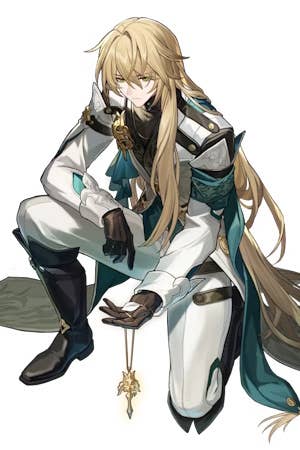 Cropped splash art of Luocha from Honkai Star Rail.