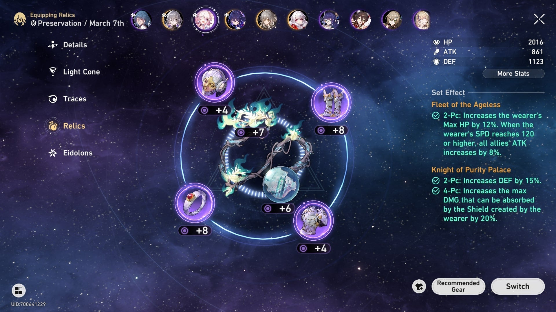 March 7th's Relics and Ornaments in Honkai Star Rail - 5