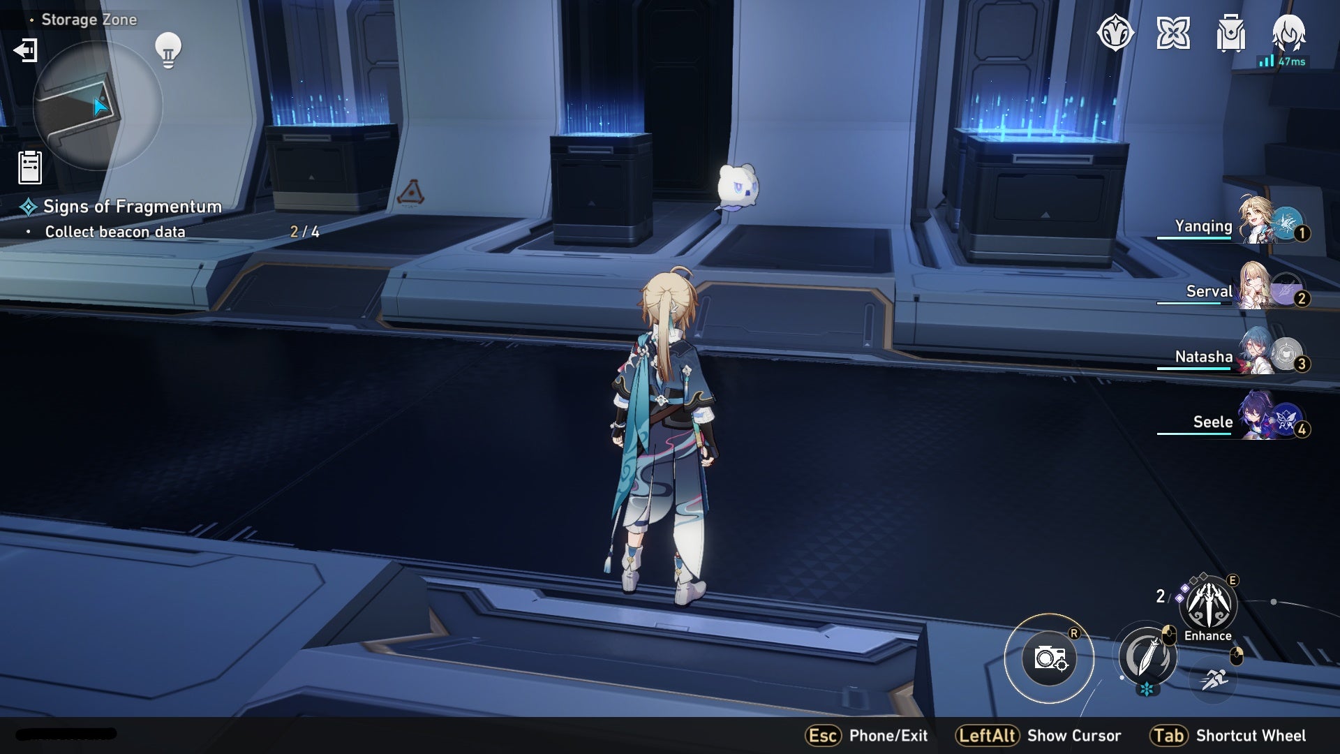 The player looks at some Beacon Data, also known as a Wubbaboo, in Honkai Star Rail