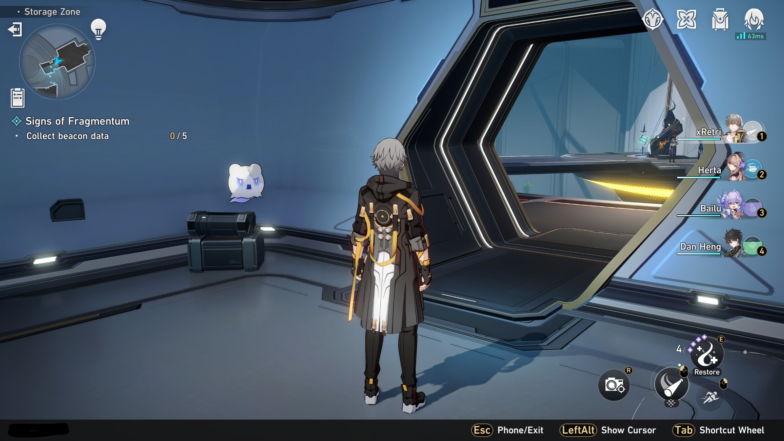 The player looks at some Beacon Data, also known as a Wubbaboo, in Honkai Star Rail