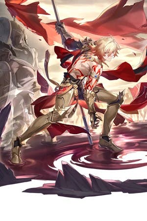 Cropped view of splash art of Mydei from Honkai: Star Rail.