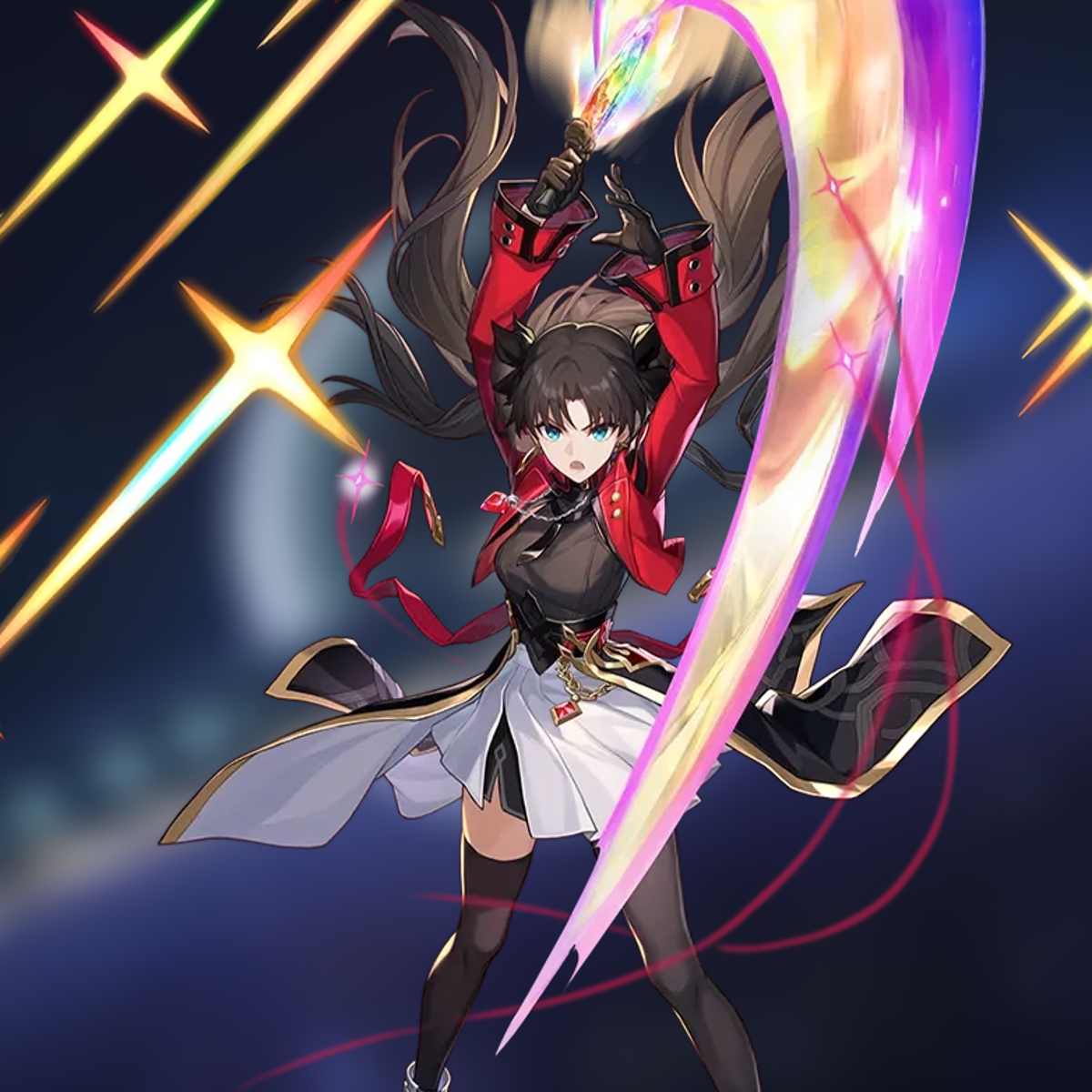 Rin Tohsaka sebagai karakter bintang lima di Honkai Star Rail - splash art resmi
