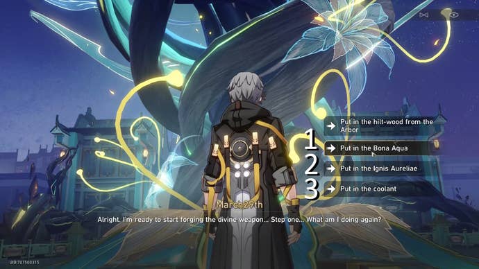 Male Trailblazer making decision on correct instructions with numbers added showing the correct order.