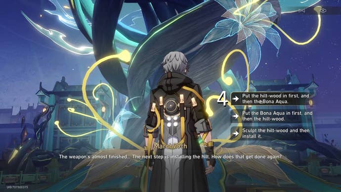 Male Trailblazer making decision on correct instructions with a number added showing the correct order.