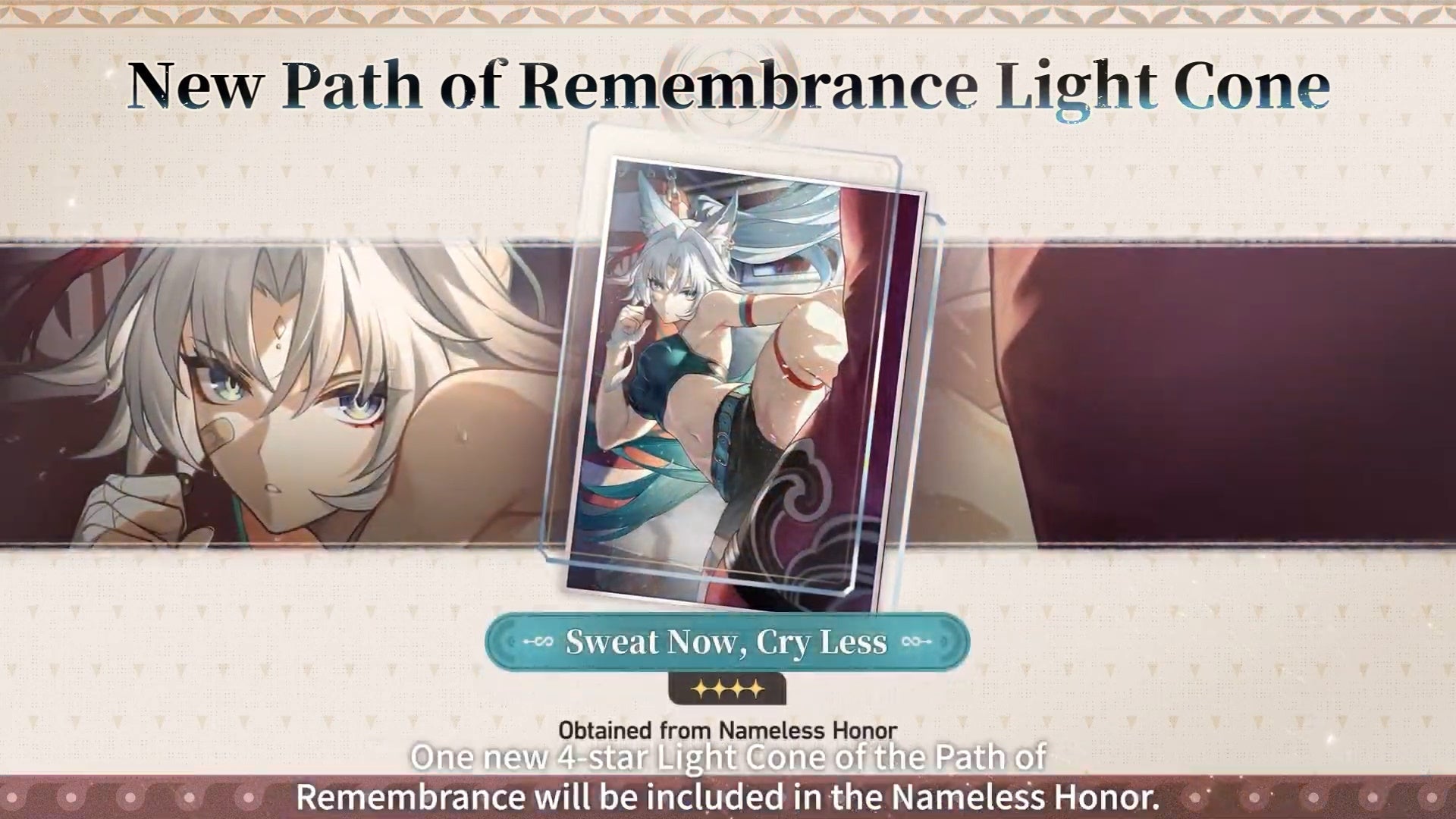 Sweat Now, Cry Less Light Cone in Honkai Star Rail.