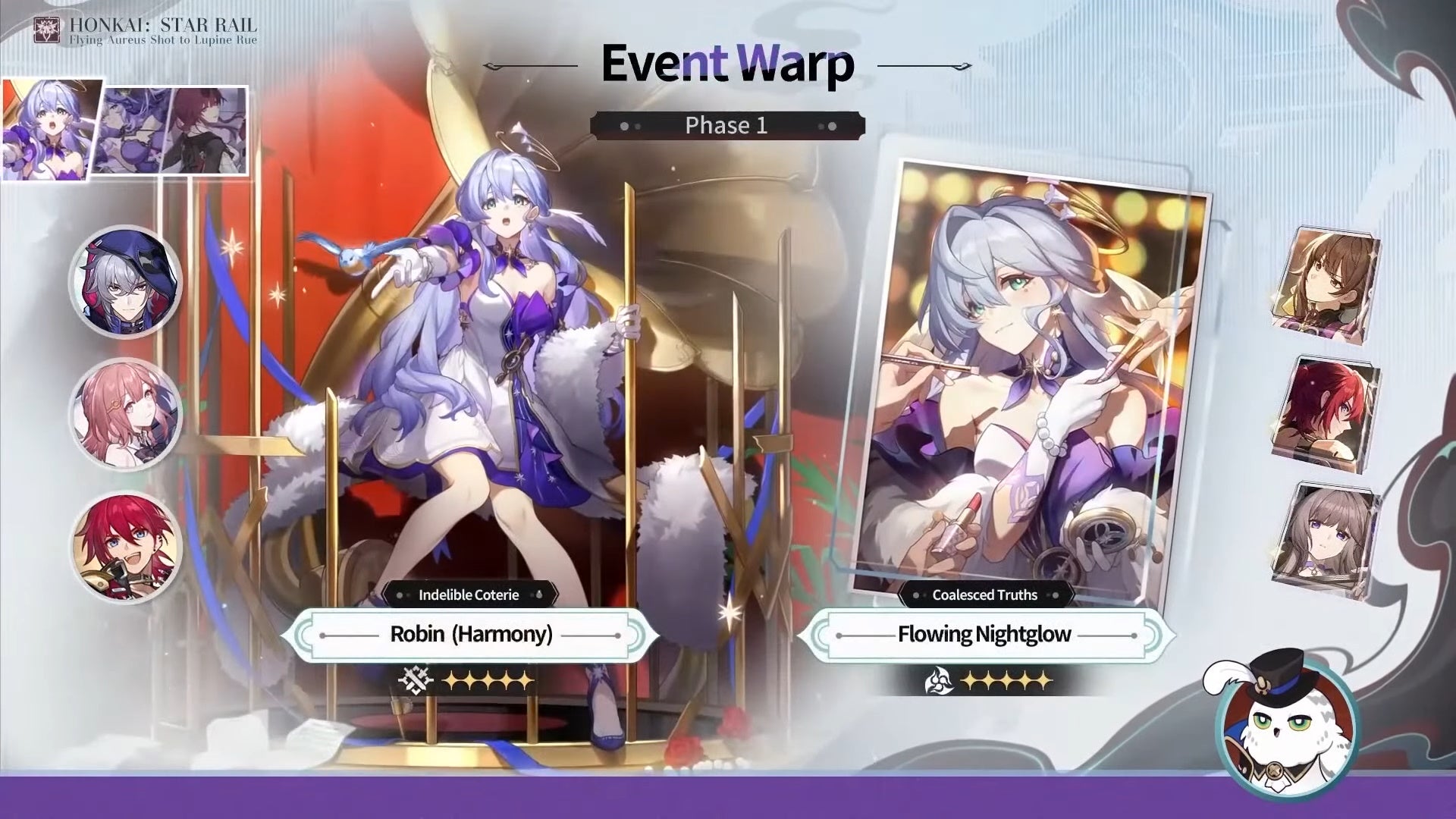 Honkai Star Rail version 2.5 Phase 1 Banner with Robin and her signature Light Cone.