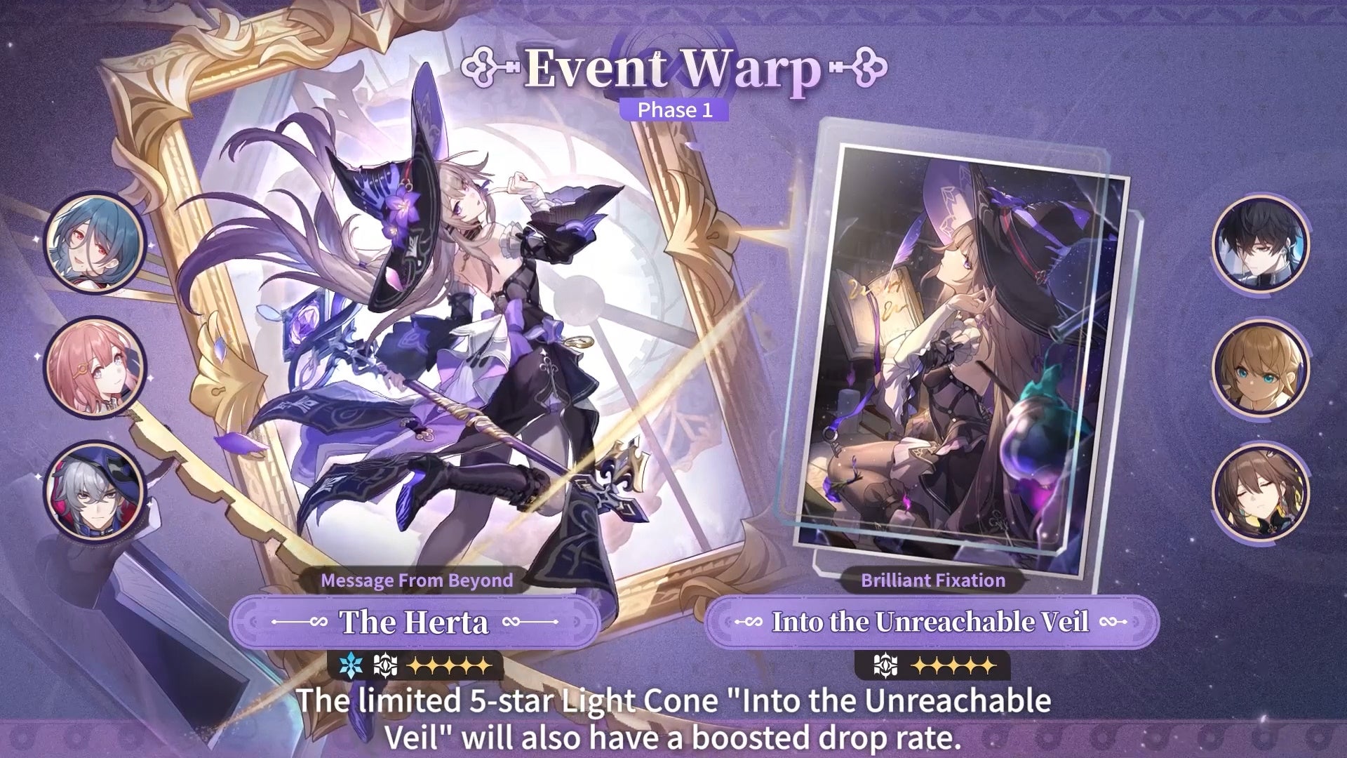 The Herta&rsquo;s Banner in version 3.0 with Natasha, Asta, and Moze.