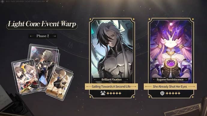 Boothill and Fu Xuan’s signature Light Cones on the Phase 2 Light Cone Banners in Honkai Star Rail with four star Light Cones show on the left.