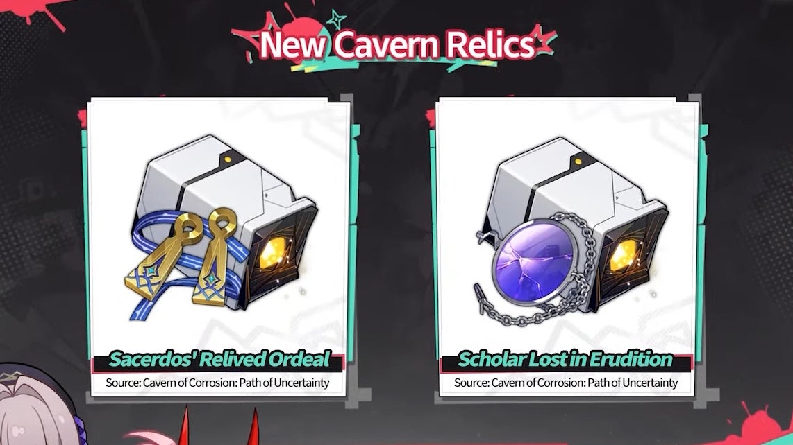 The new Cavern Relics for Honkai Star Rail in version 2.6.