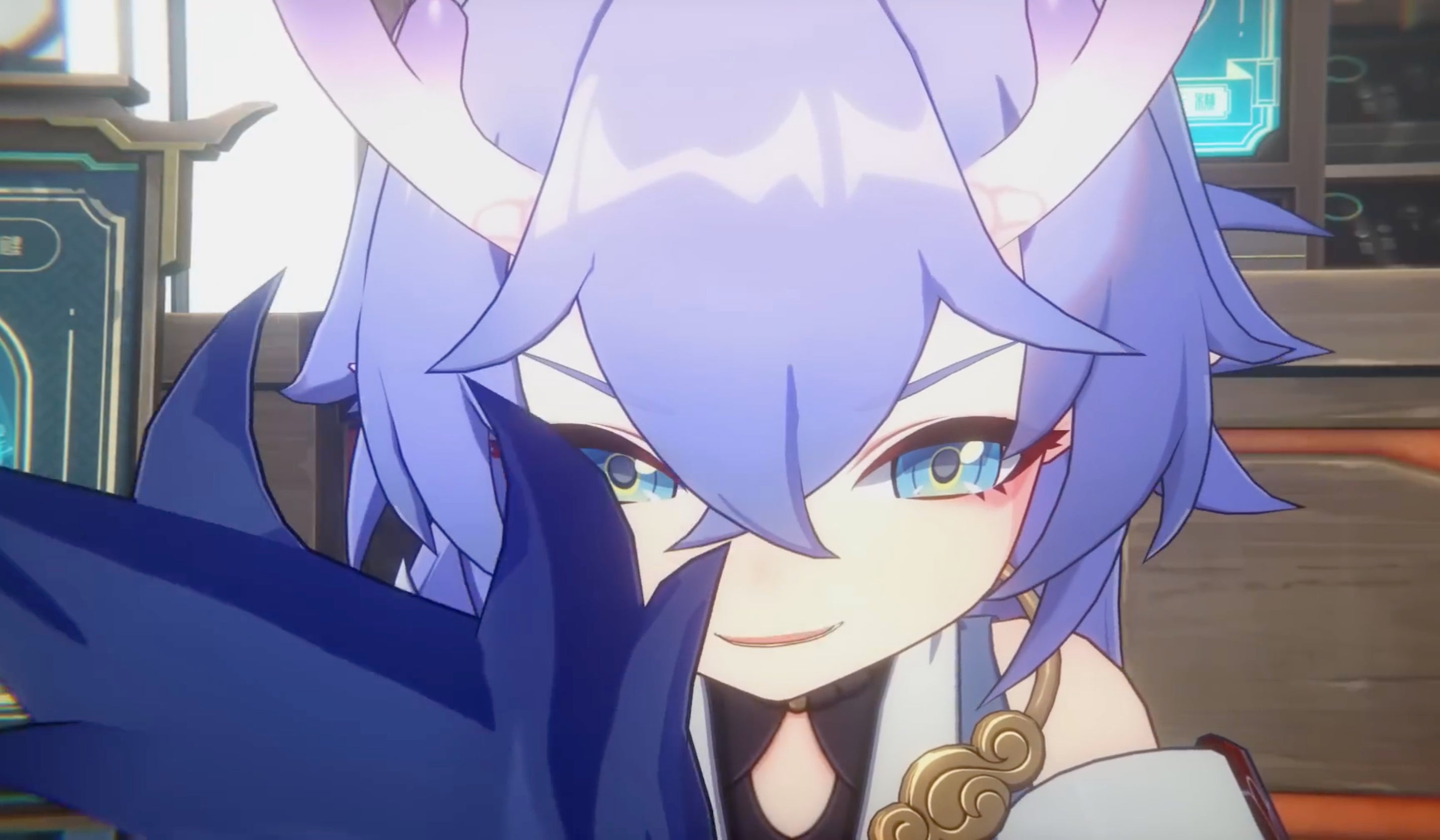 Bailu smirks behind her tail in Honkai Star Rail
