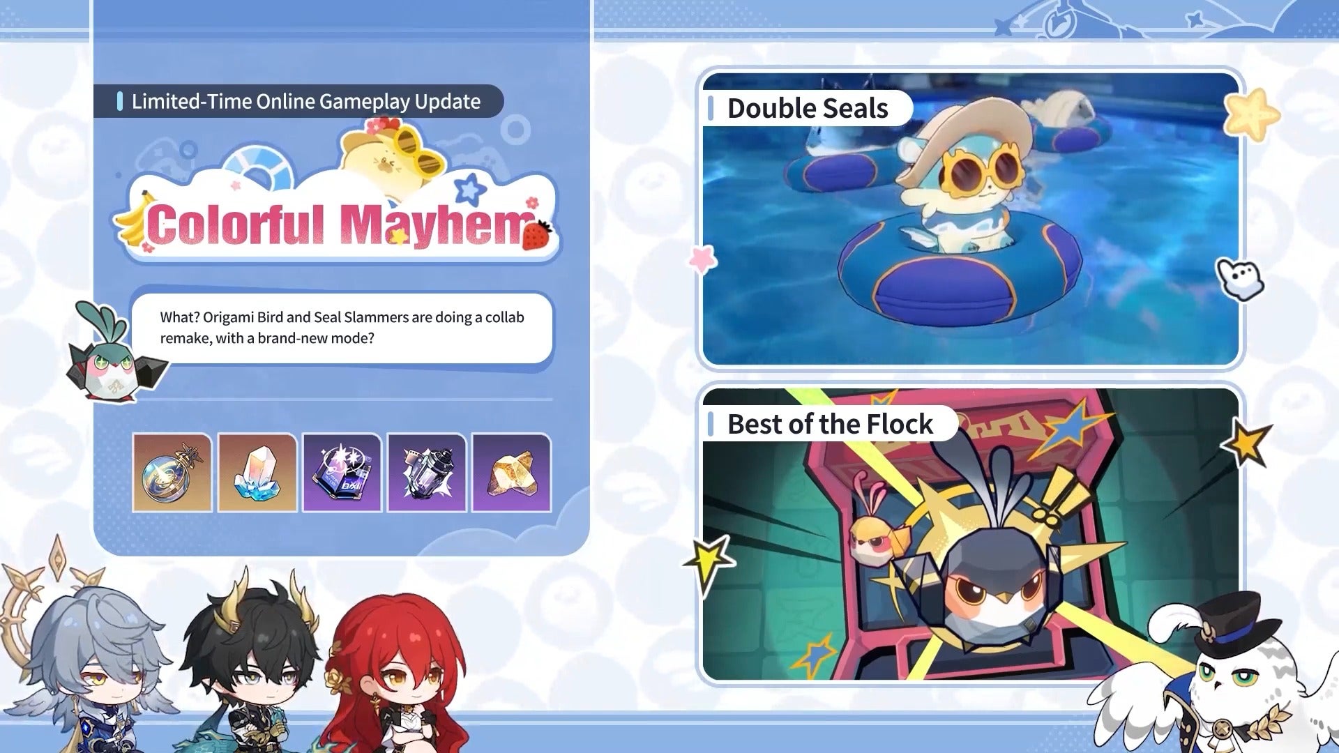 The Colorful Mayhem event is shown in Honkai Star Rail's Back to Earth in Evernight Special Program