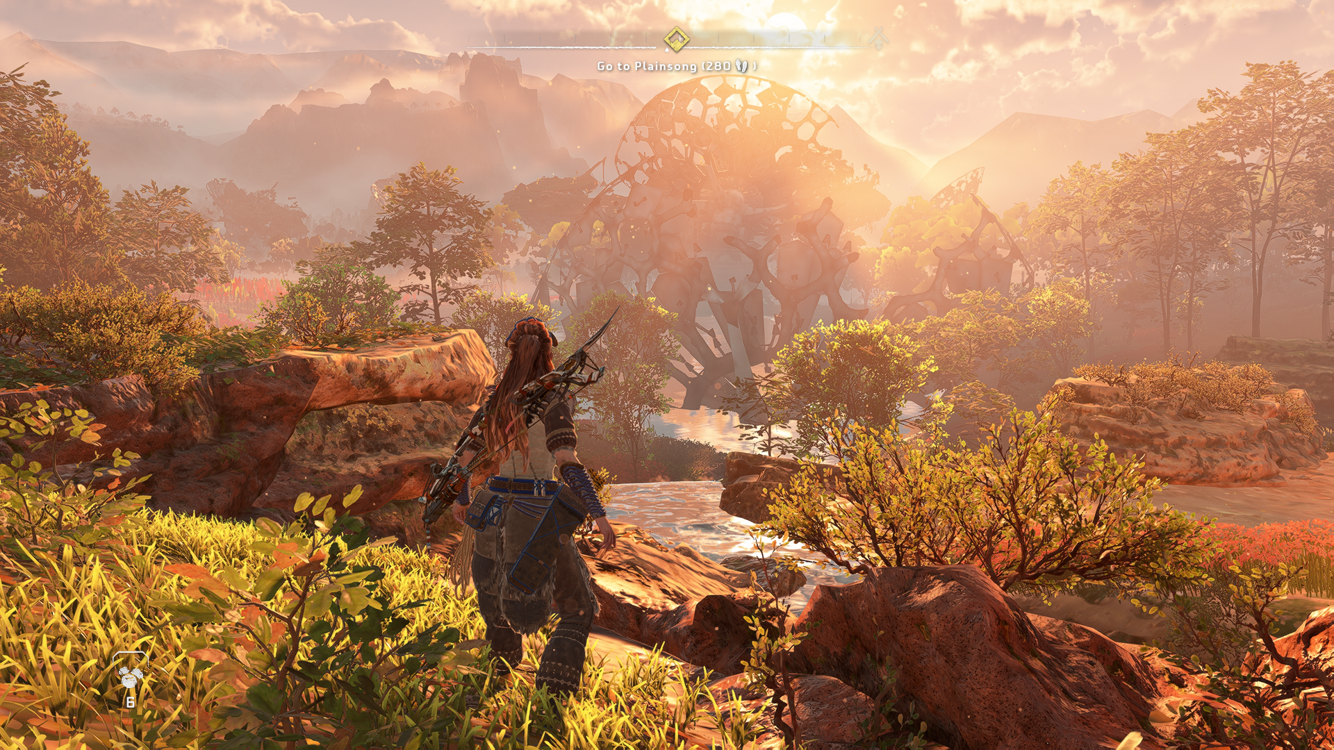 Horizon Forbidden West running on PC at Very Low quality.