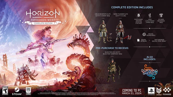 Everything coming with Horizon Forbidden West Complete Edition