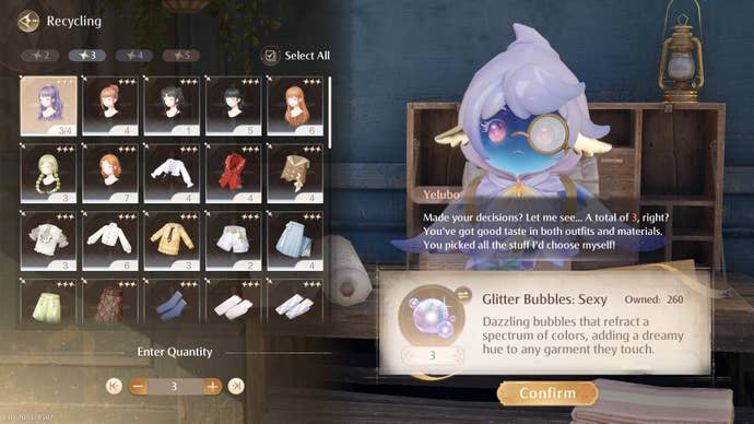 Yelubo’s Recycling shop in Infinity Nikki.