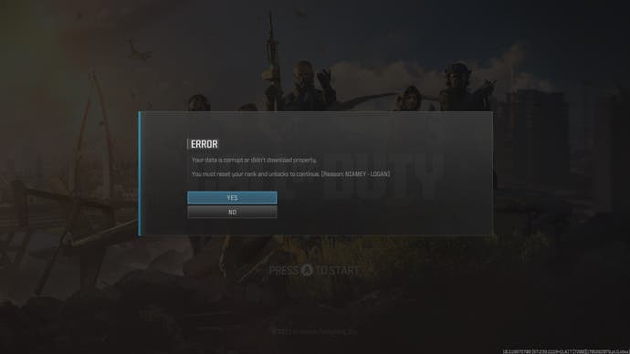 an error message for the call of duty hq launcher
