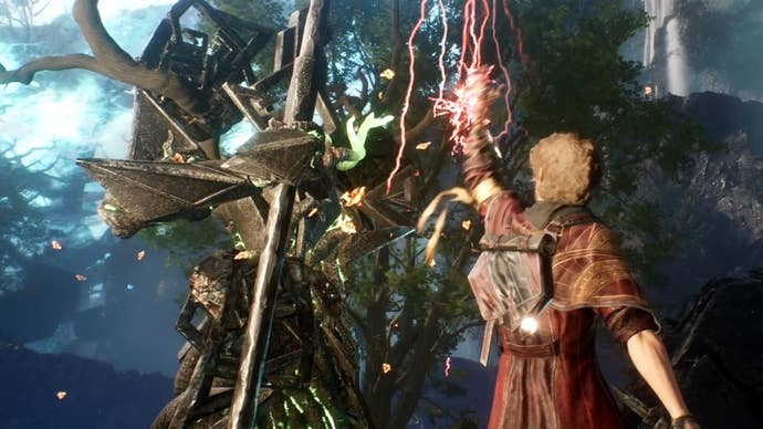 Gustave using Overcharge on Chromatic Lanelier in Clair Obscur Expedition 33.