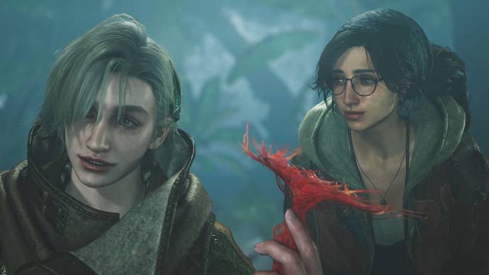 Erik and Alma in Monster Hunter Wilds.