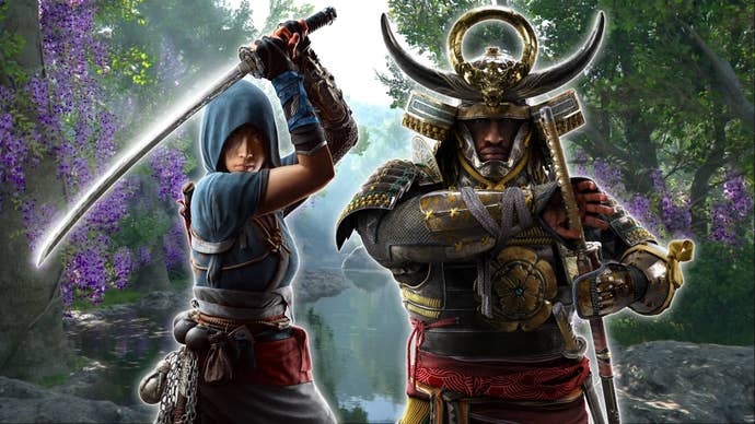 Naoe and Yasuke on a Summer background in Assassin’s Creed Shadows.