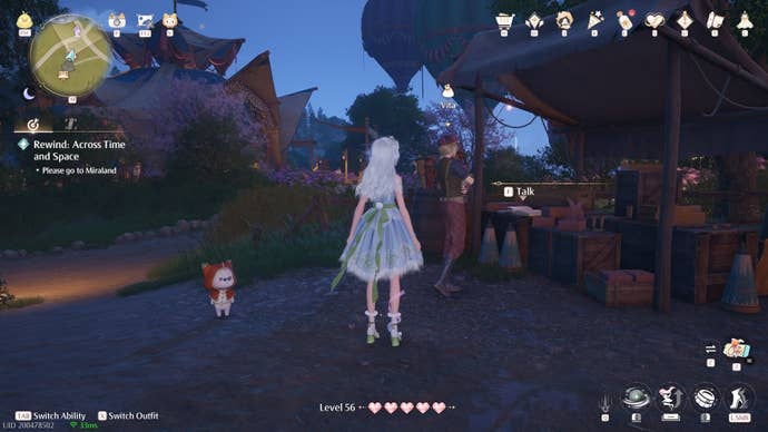 Nikki looking at Vita in Infinity Nikki.