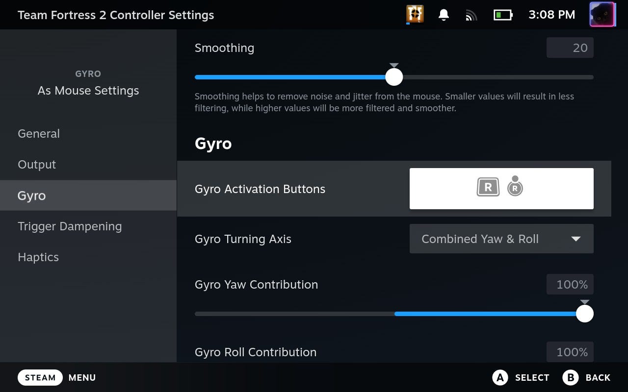Gyro Platform Control How to calibrate and customise gyro controls on the Steam Deck | Rock ...