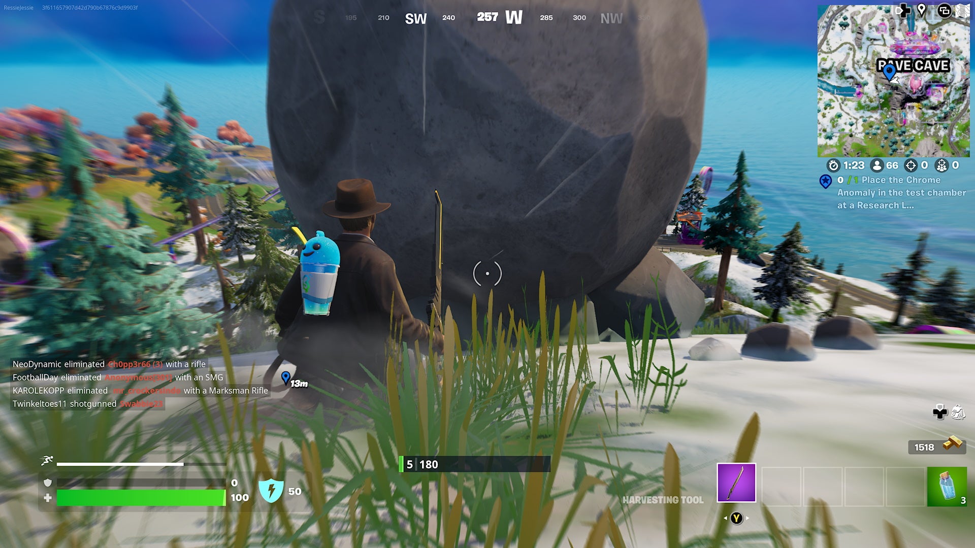 How to slide kick in Fortnite, including how to dislodge a runaway boulder with a slide kick