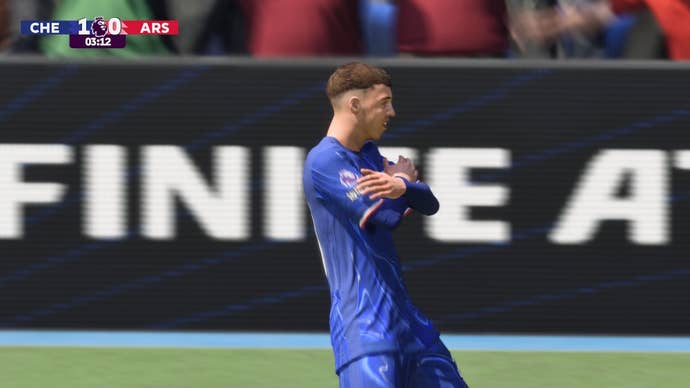 Cole Palmer doing his Cold celebration in EA Sports FC 25.