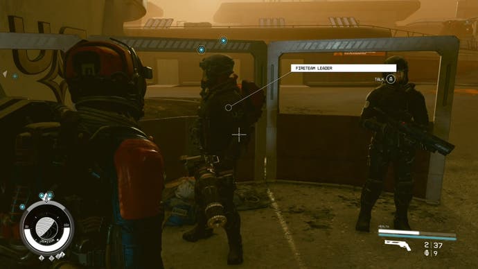 third person view of looking at fireteam leader