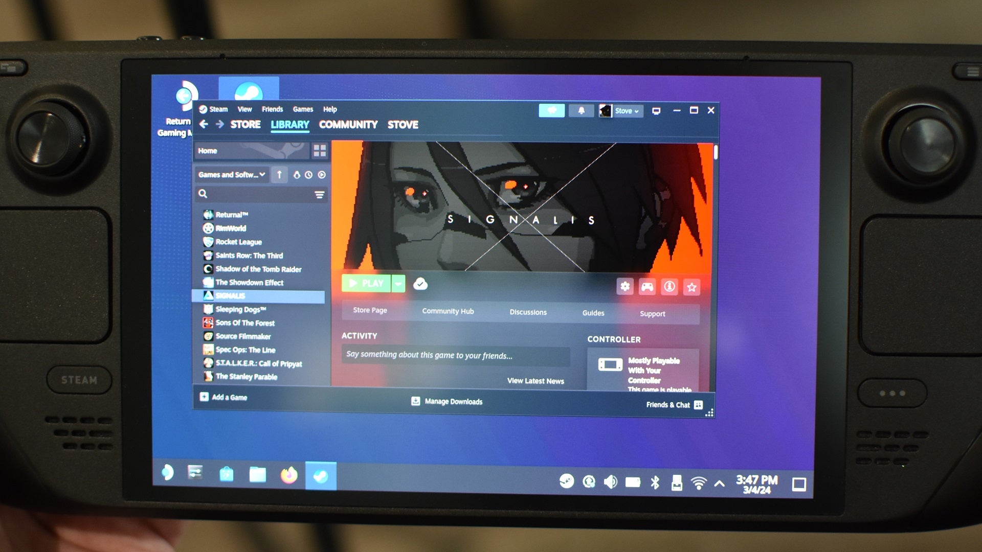 A Steam Deck OLED running Steam in Desktop Mode. - 9